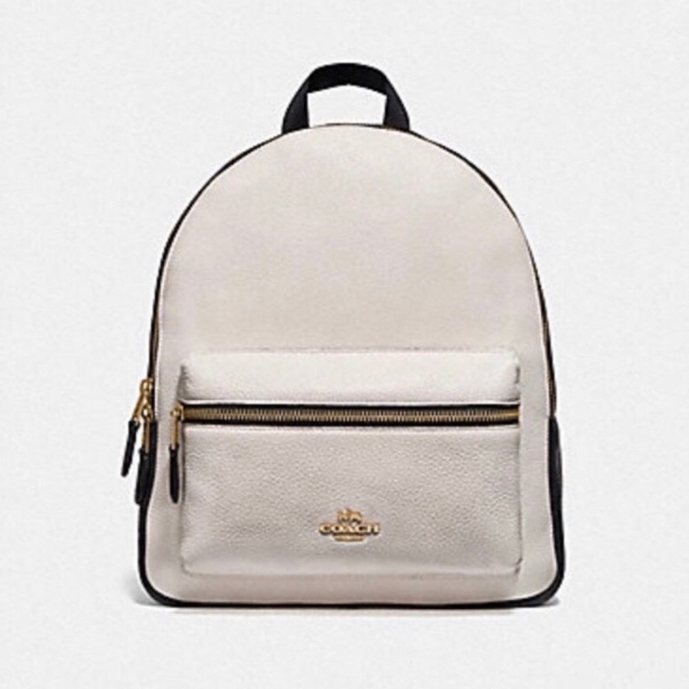 NEW Coach Color Block Charlie Medium Backpack